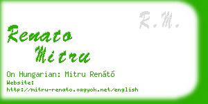 renato mitru business card