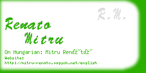 renato mitru business card